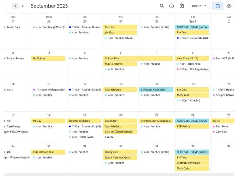 google calendar