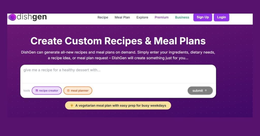Dishgen AI Recipe Generators