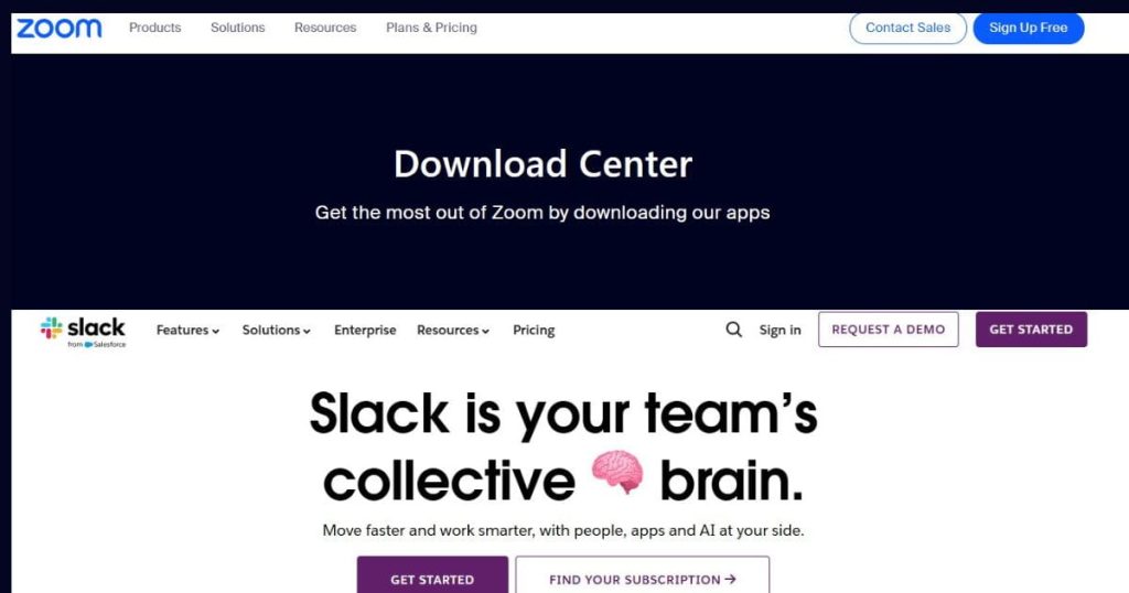 Slack or Zoom