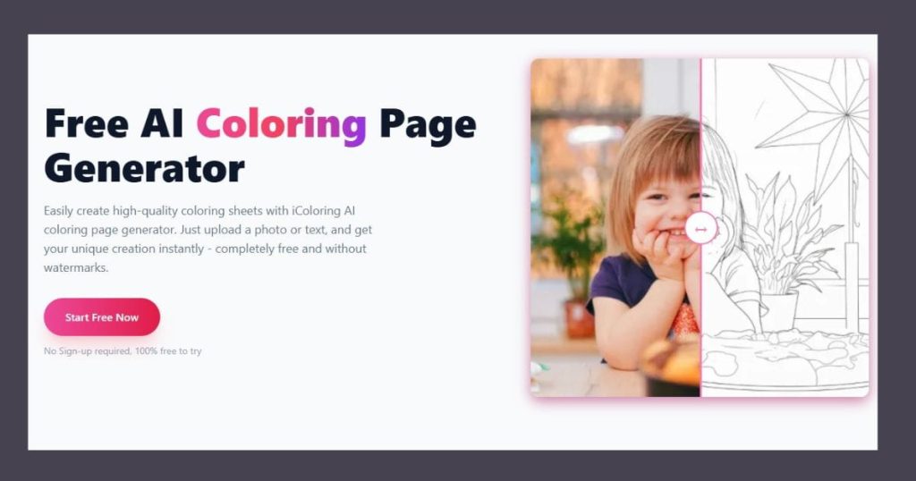 iColoring AI - Free Ai coloring page generator