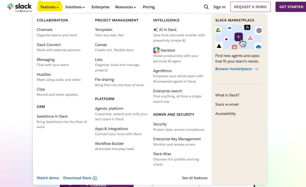 slack features