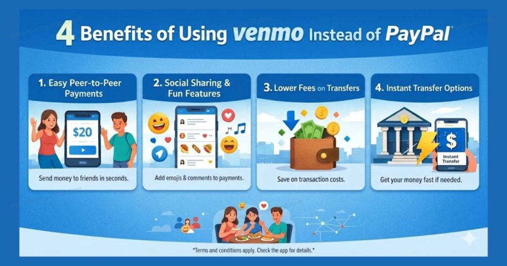 benefits of using Venmo instead of PayPal